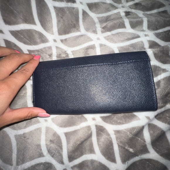 Coach Navy Blue Soft Leather Wallet - Picture 3 of 5